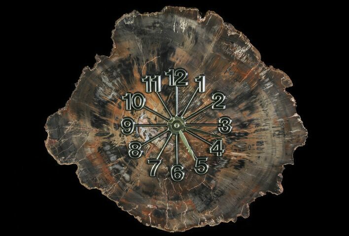 Wide Arizona Petrified Wood Clock #66835